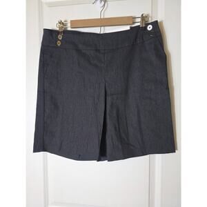 CATO Charcoal Gray Black NEW Low-Rise Preppy Office Stretch Casual Shorts SZ 14